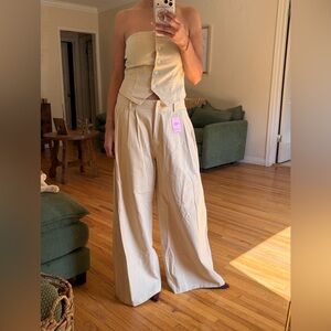 PrettyLittleThing Cream Pantsuit